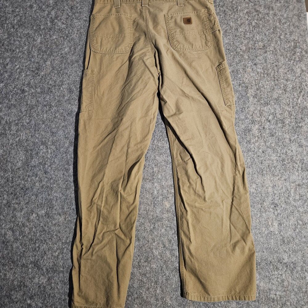 Carhartt Pants Mens 38x34 Brown Dungaree Fit Carpenter Workwear Cotton B151 - Picture 2 of 7
